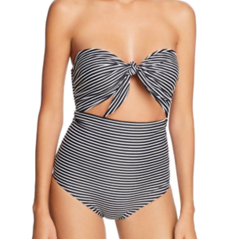 Mikoh Lana One Piece Swimsuit (Black Stripe)